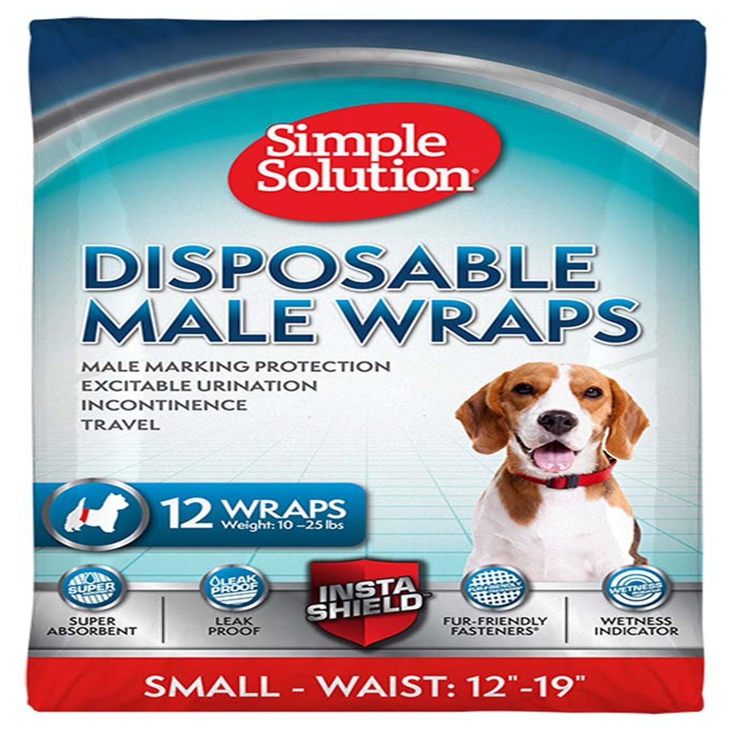 Simple Solution Disposable Male Wraps White 1ea/SM, 12 pk