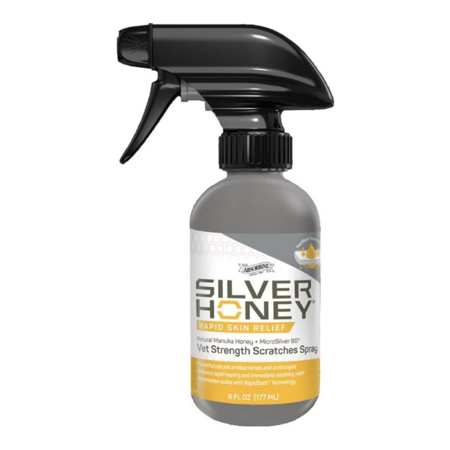 Silver Honey Rapid Skin Relief Scratches Spray 6oz.