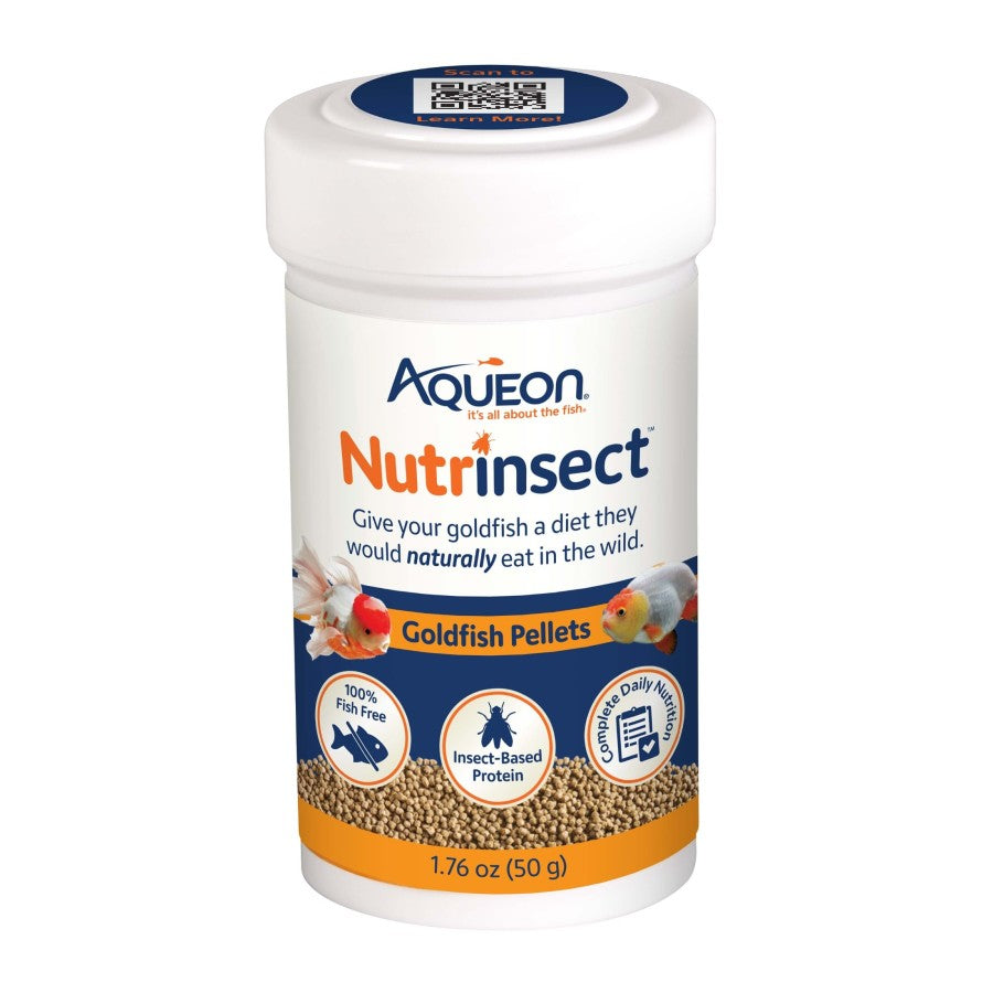 Aqueon Nutrinsect Fish-Free Fish Food Goldfish Pellets 1ea/1.76 oz