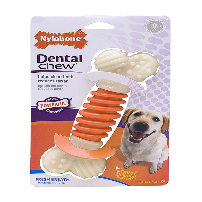 Nylabone PRO Action Dental Power Chew Durable Dog Toy Bacon 1ea/Large/Giant - Up To 50 lb