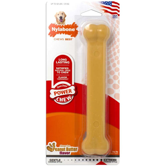 Nylabone Power Chew Dog Toy Peanut Butter 1ea/Large/Giant - Up To 50 lb