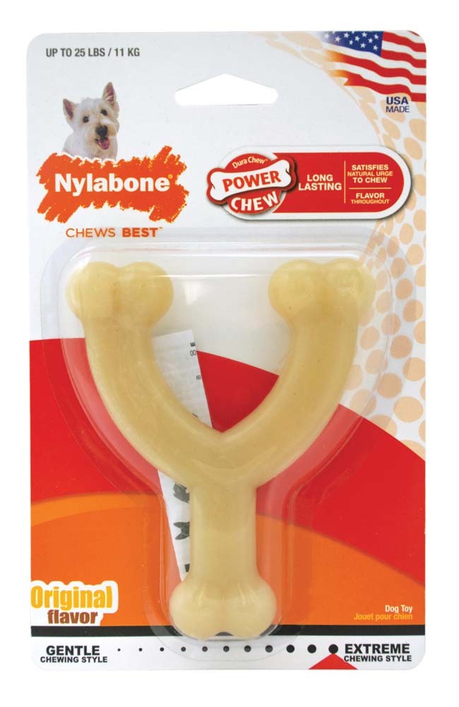 Nylabone Power Chew Long-Lasting Wishbone Dog Toy Adult Dog Original Original 1ea/SMall/Regular - Up To 25 Ibs.