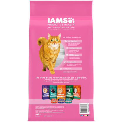 IAMS Proactive Health Sensitive Digestion & Skin Adult Dry Cat Food Turkey 1ea/6 lb