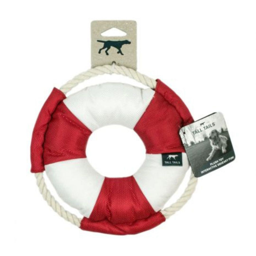 Tall Tails Dog Squeaker Life Buoy 8 Inches