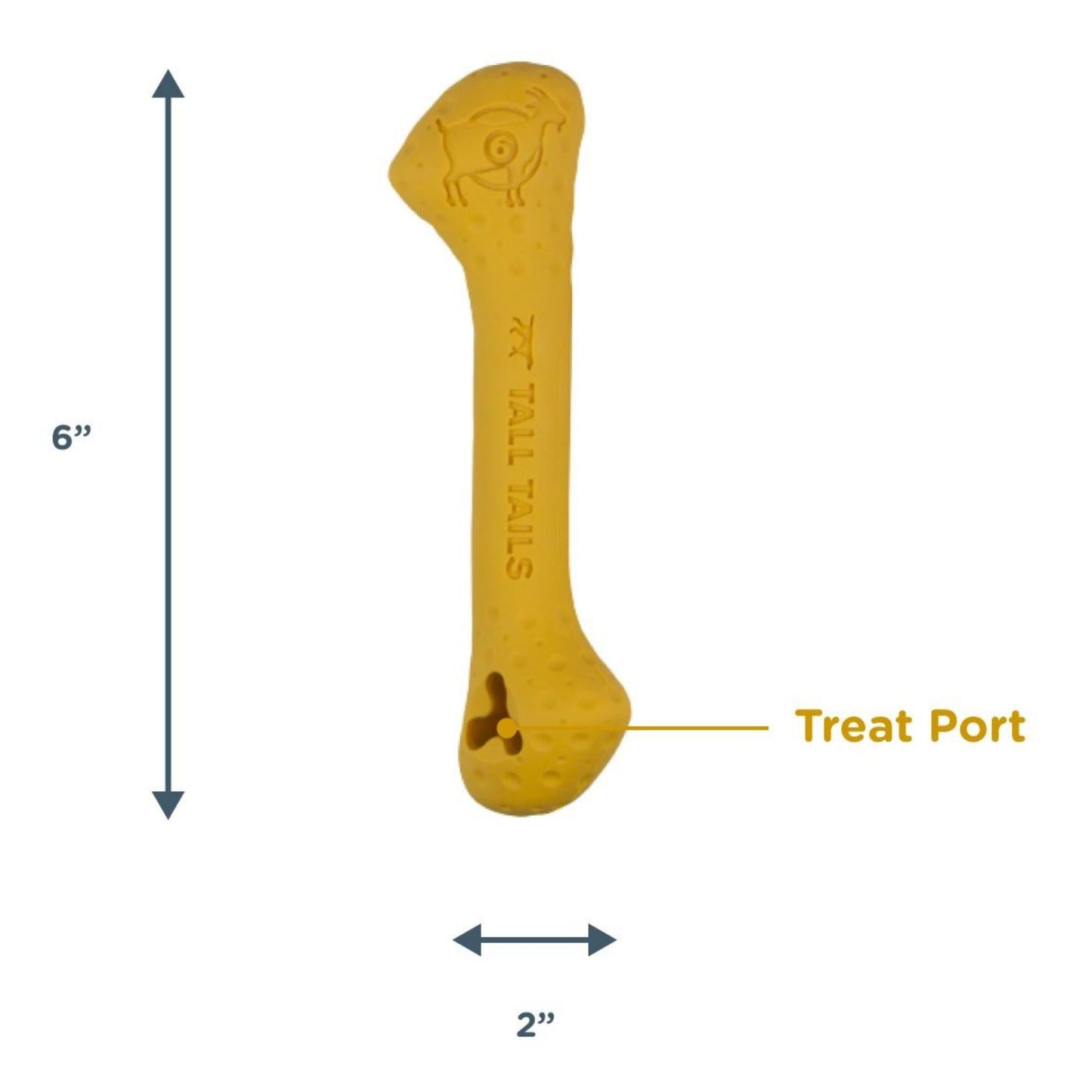 Tall Tails Dog Goat Bone Yellow 6 Inch