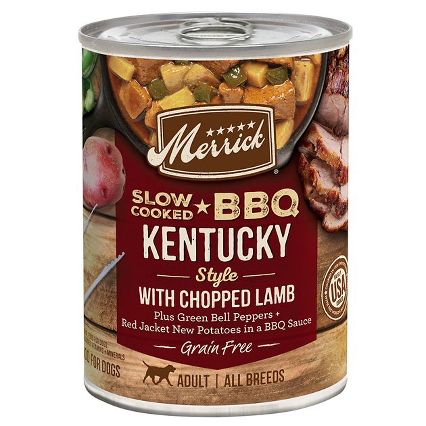 Merrick Dog Slow Cooked Grain Free Kentucky Lamb 12.7oz.(Case of 12)