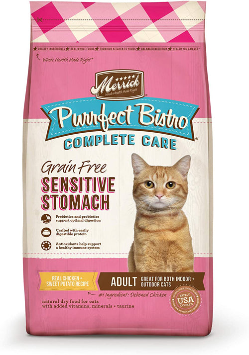 Merrick Purrfect Bistro Complete Care Sensitive Stomach Recipe 4Lb