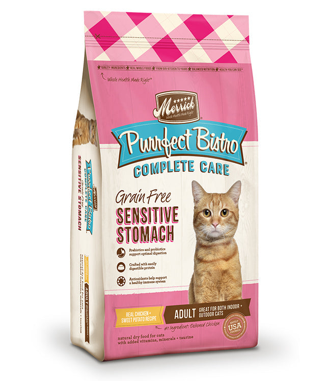 Merrick Purrfect Bistro Complete Care Sensitive Stomach Recipe 12Lb