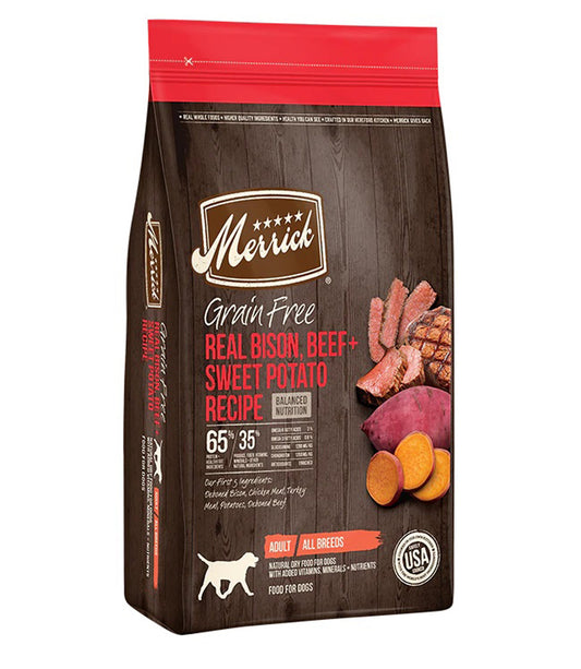 Merrick Dog Grain Free Bison Beef And Sweet Potato 22Lb