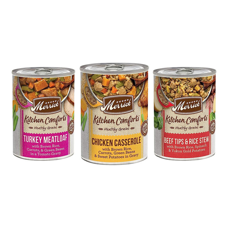 Merrick Dog Comfort Kitchen 12.7oz. Variety Pack (Case of 12)