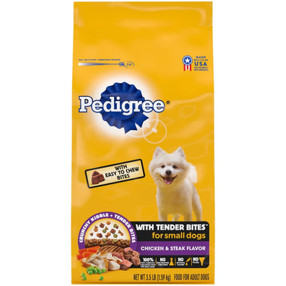 Pedigree Complete Nutrition Tender Bites Small Breed Adult Dry Dog Food Chicken & Steak 1ea/3.5 lb