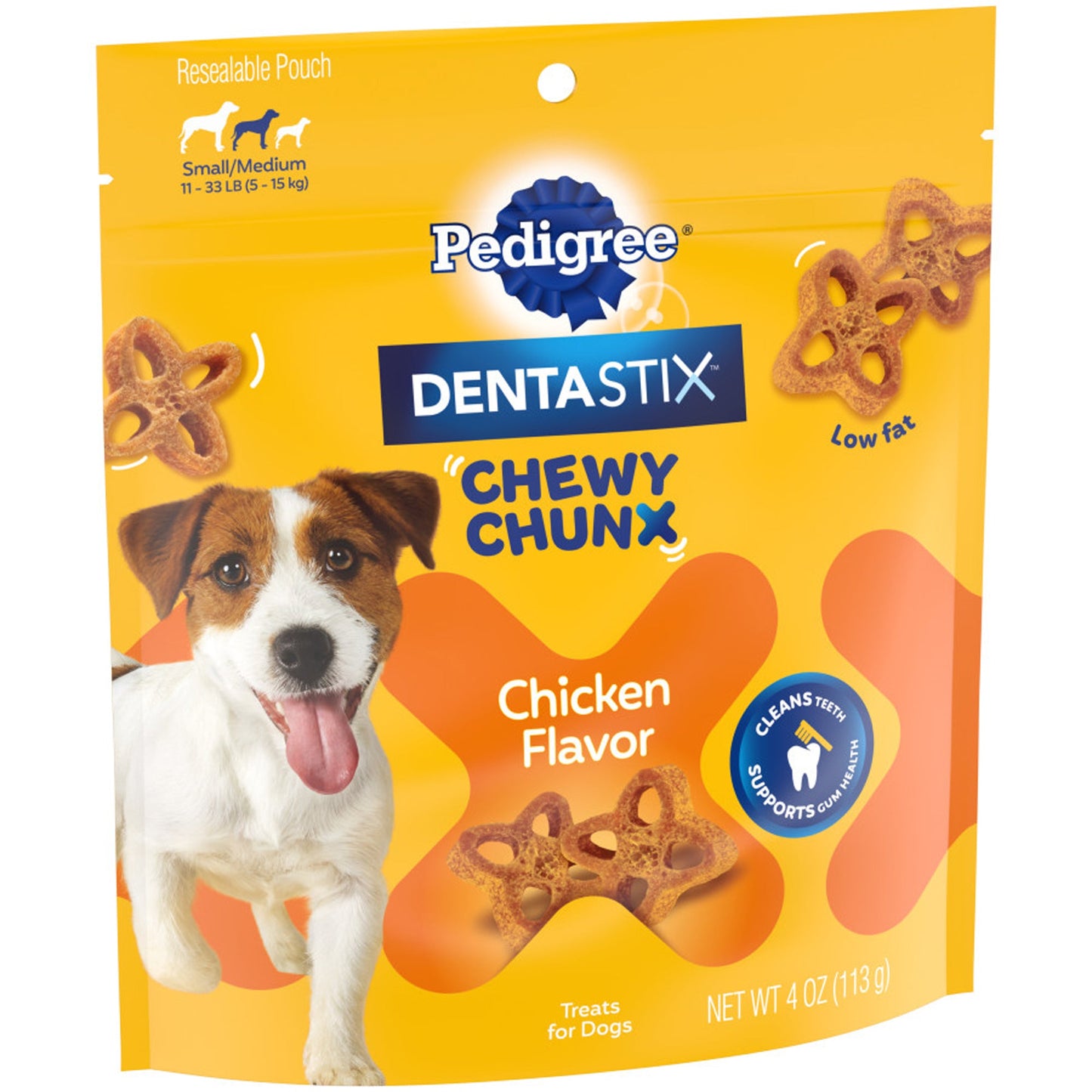 Pedigree Dentastix Chewy Chunx Dog Treat Chicken 1ea/4 oz, SM/MD