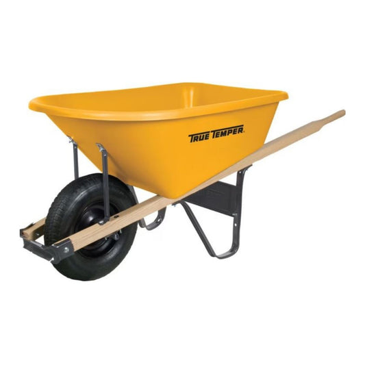 True Temper Poly Wheelbarrow W/Single Wheel 6 CF