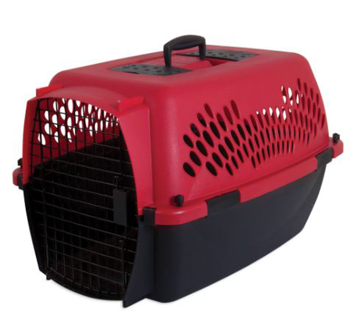 Aspen Fashion Pet Porter Dog Kennel Hard-Sided Deep Red; Black 26 In