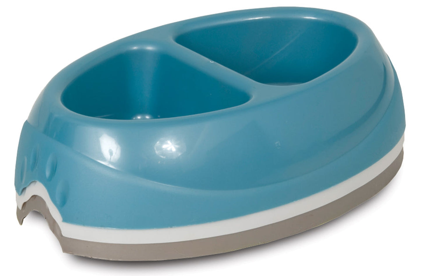 Petmate Ultra Double Diner Dog Bowl Lightweight Assorted 1ea/LG