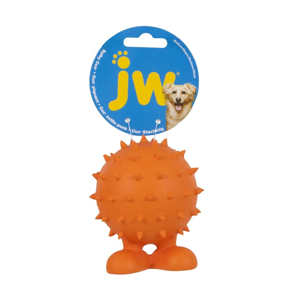 JW Pet Spiky Cuz Dog Toy Assorted 1ea/MD