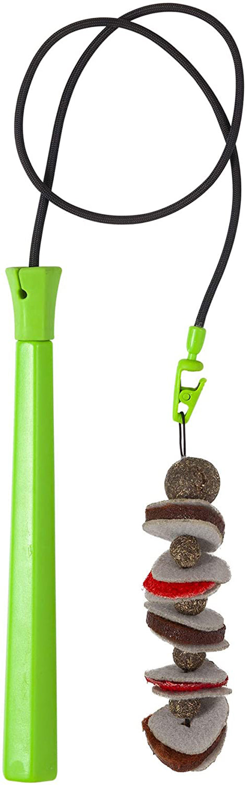 Jackson Galaxy Ground Prey Wand with Compressed Catnip Green 1ea/One Size