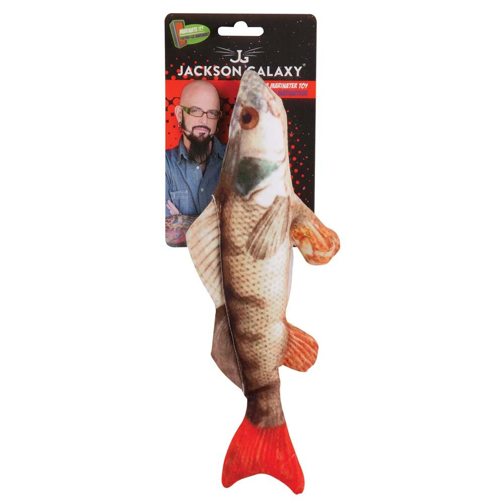 Jackson Galaxy Mega Marinater Photo Fish Catnip Toy Multi-Color 1ea/LG