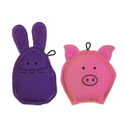 JW Pet Cat Pig-ee & Bunn-Ee Catnip Combo Toy 1ea/SM