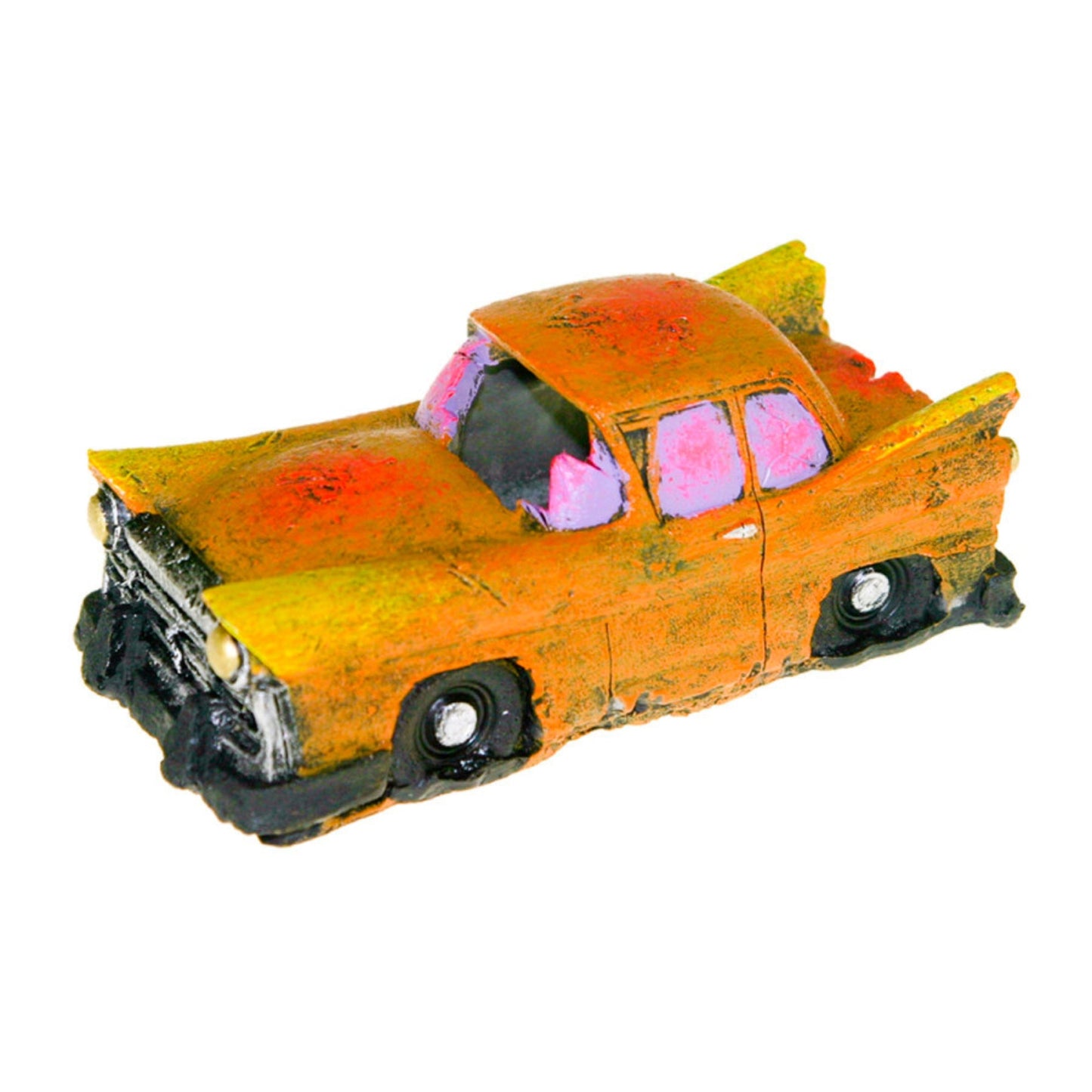 Blue Ribbon Pet Products Sunken Car Wreck Ornament Orange, 1ea/One Size