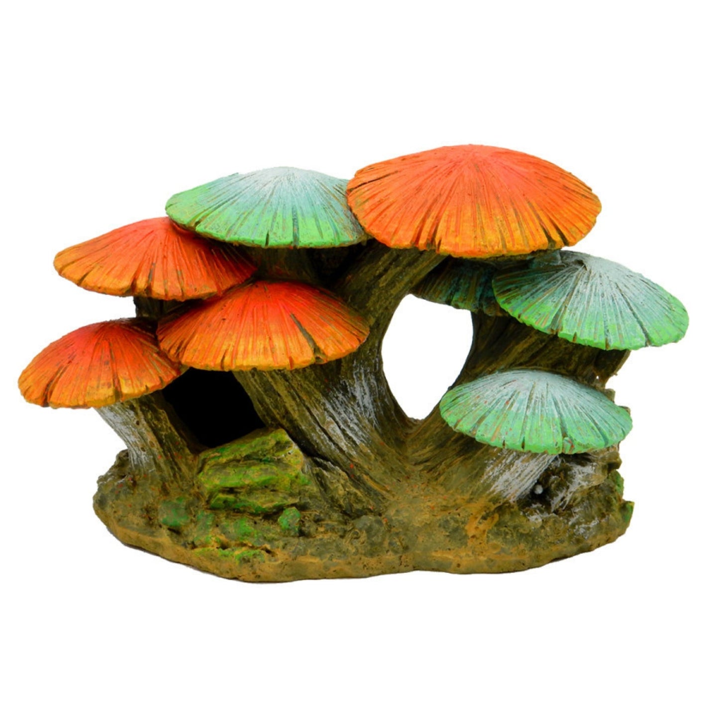 Blue Ribbon Pet Products Glowing Mushroom Garden Ornament Long, Orange & Green, 1ea/SM