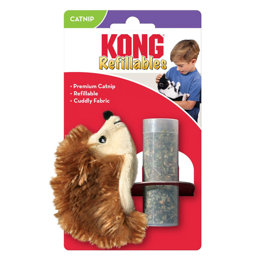 KONG Refillables Catnip Hedgehog Cat Toy Brown 1ea/One Size