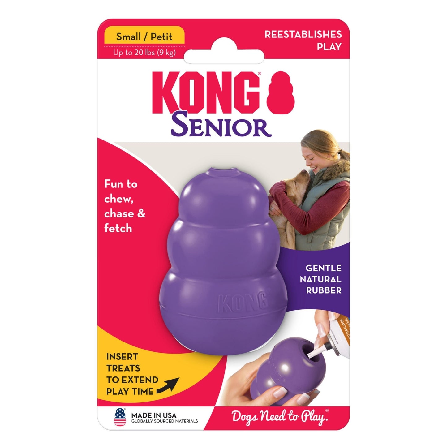 KONG Senior Dog Toy 1ea/SM