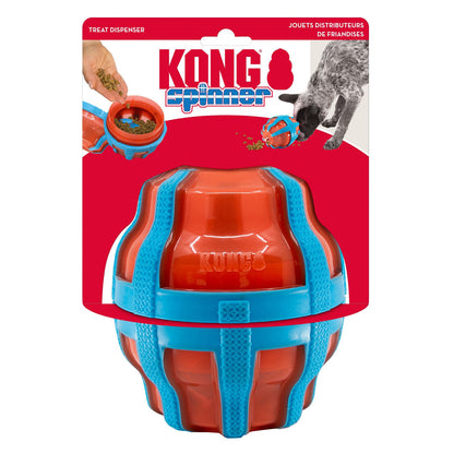 KONG Spinner Treat Dispenser Dog Toy Red/Blue 1ea/LG