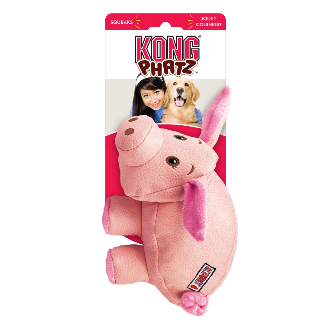 KONG Phatz Dog Toy Pig Pink 1ea/MD