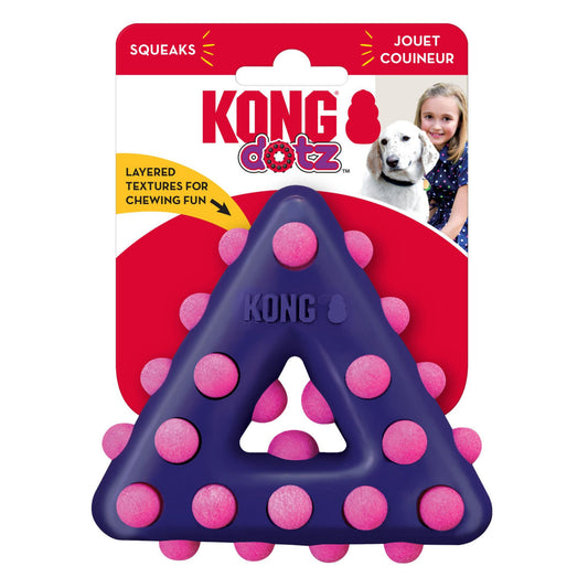 KONG Dotz Triangle Dog Toy 1ea/SM