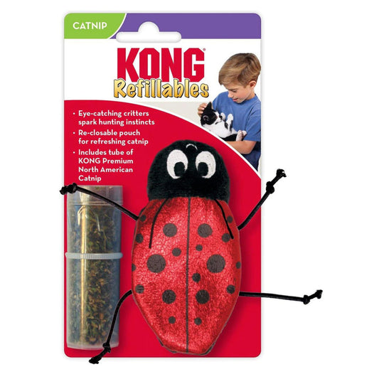 KONG Refillables Critter Catnip Cat Toy Ladybug 1ea/One Size