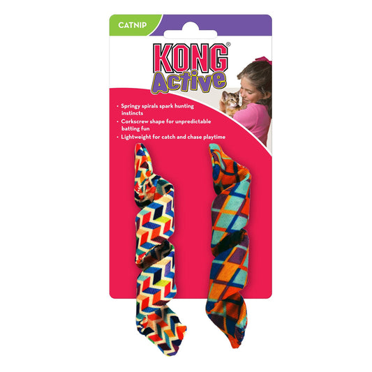 KONG Active Curlz Catnip Toy Assorted 1ea/One Size, 2 pk