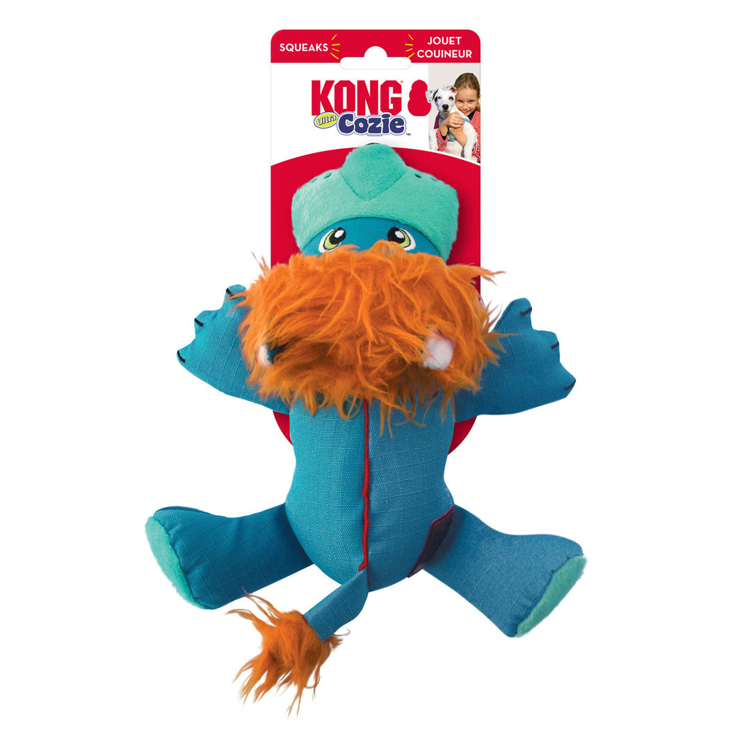 KONG Cozie Ultra Lucky Lion Dog Toy Tan 1ea/MD