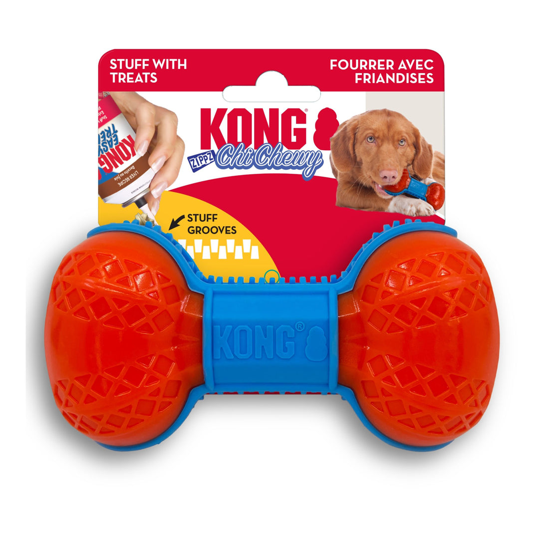 KONG ChiChewy Zippz Dog Toy Bone 1ea/MD