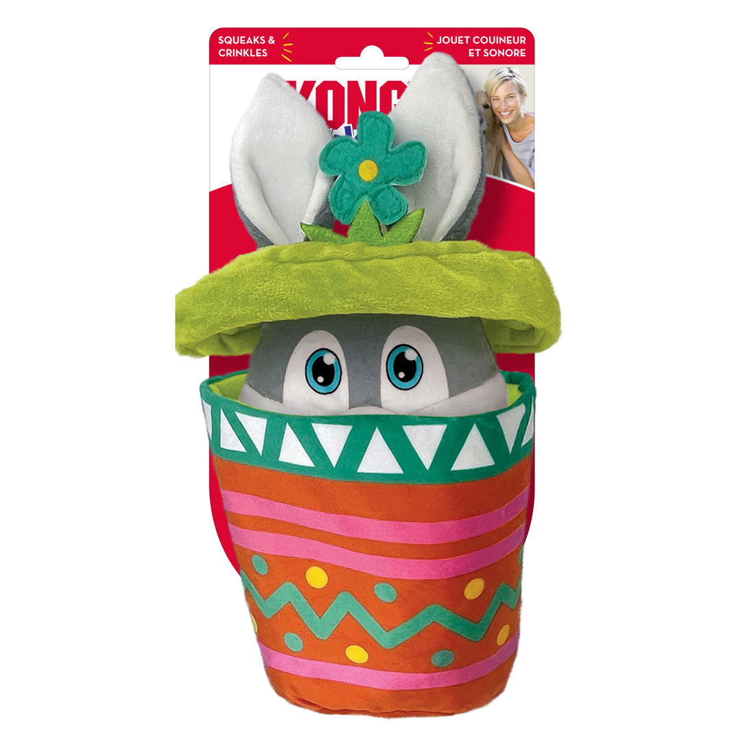 KONG Puzzlements Surprise Flower Pot Dog Toy 1ea/MD