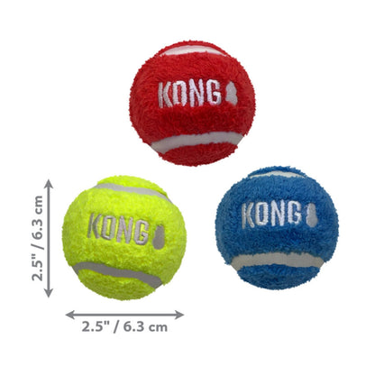 KONG Sport Softies Balls Dog Toy Assorted, 1ea/MD, 3 pk