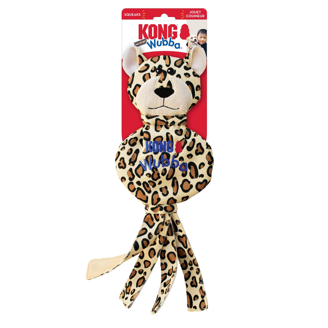 KONG Wubba No Stuff Dog Toy Cheetah 1ea/LG