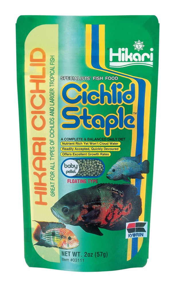 Hikari USA Cichlid Staple Baby Pellets Fish Food 1ea/2 oz, Baby