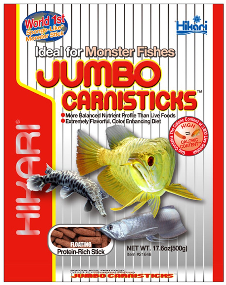 Hikari USA Jumbo CarniSticks® Floating Fish Food 1ea/17.6 oz, Jumbo