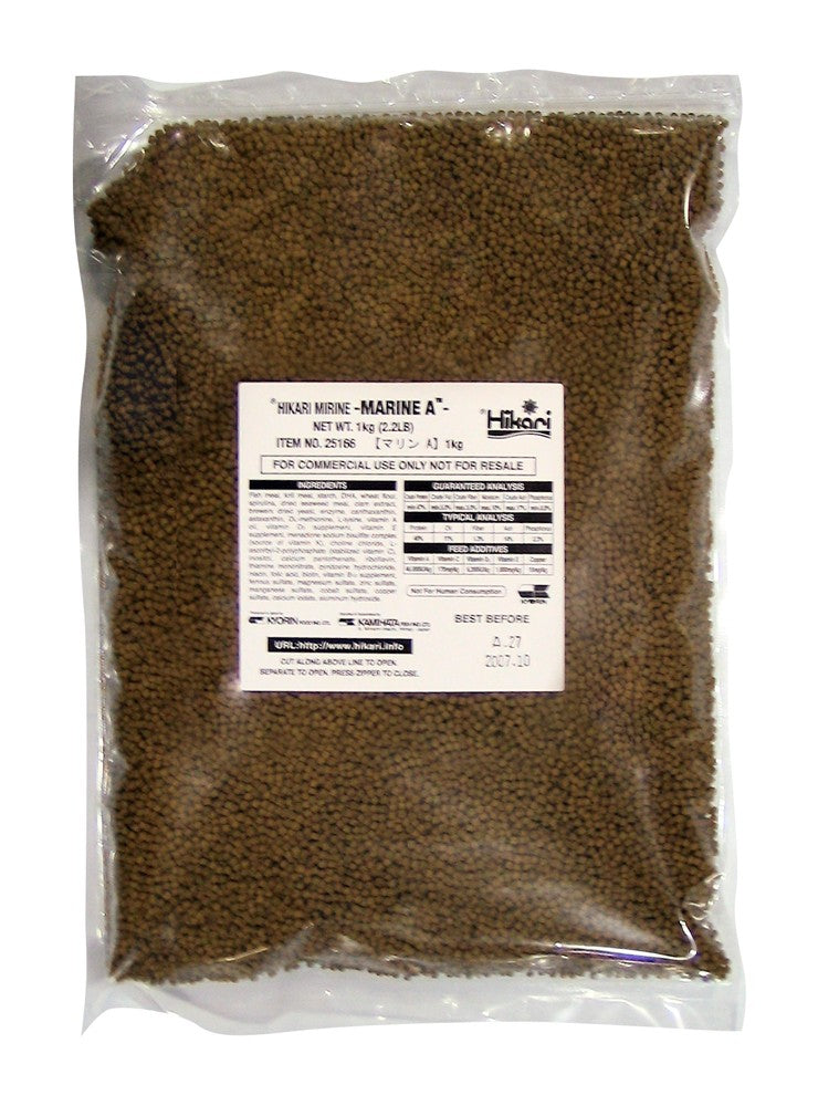 Hikari USA Marine A Pellets Slow Sinking Fish Food 1ea/2.2 lb