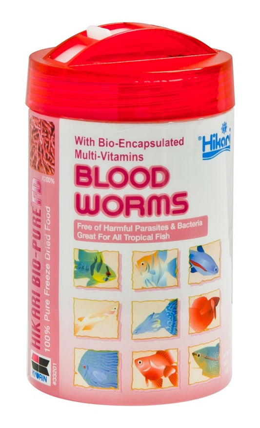 Hikari USA Bio-Pure Bloodworms Freeze Dried Fish Food 1ea/0.42 oz