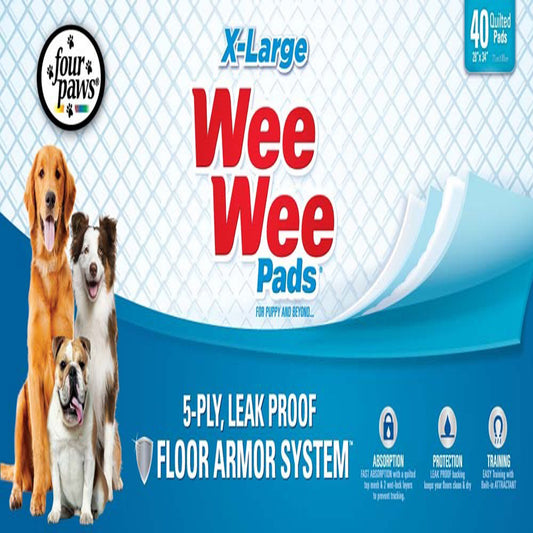 Four Paws Four Paws Wee-Wee Superior Performance X-Large Dog Pee Pads XL 1ea/40 ct