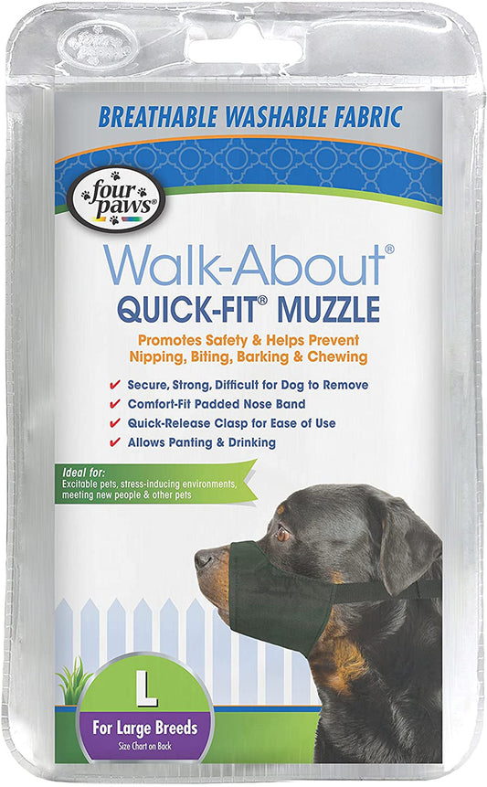 Four Paws Walk-About Quick-Fit Dog Muzzle 1ea/4 - Large