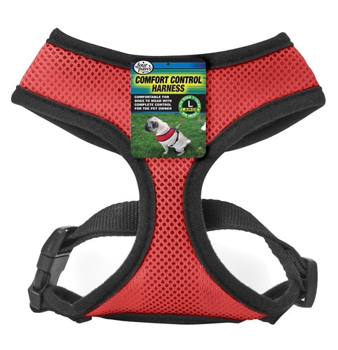 Four Paws Comfort Control Dog Harness Red 1ea/Large