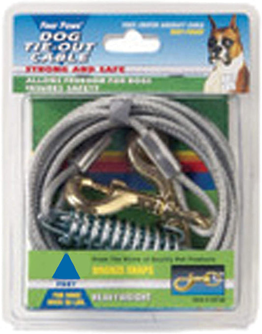 Four Paws Heavy Weight Dog Tie Out Cable Silver 1ea/30 ft