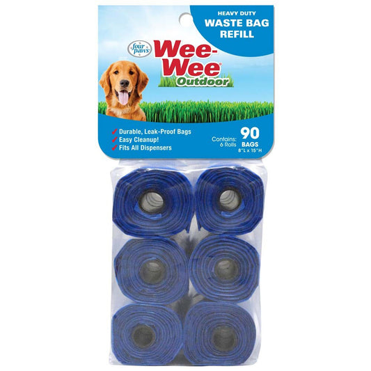 Four Paws Wee-Wee Outdoor Heavy Duty Dog Waste Bags Refill Rolls Waste Bags 1ea/90 ct