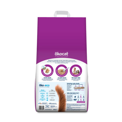 Okocat Litter Low Tracking Clumping Wood Cat Litter 1ea/14 lb