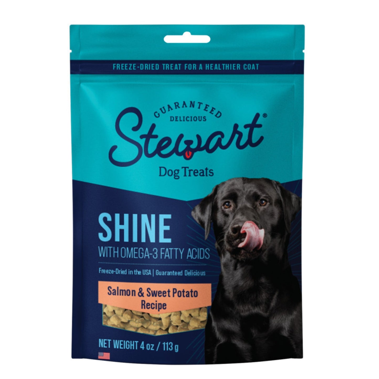 Stewart Shine w/Omega3 Freeze Dried Dog Treats for Healthy Coat Salmon & Sweet Potato, 1ea/4oz.