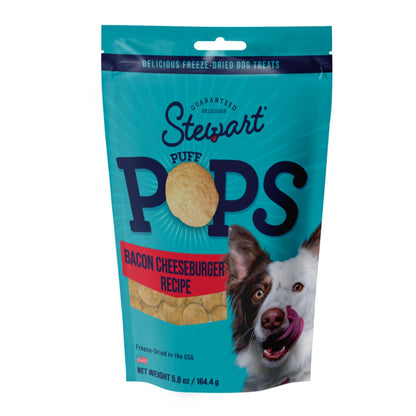 Stewart Puff Pops Freeze Dried Dog Treats Bacon Cheeseburger, 1ea/5.8oz.