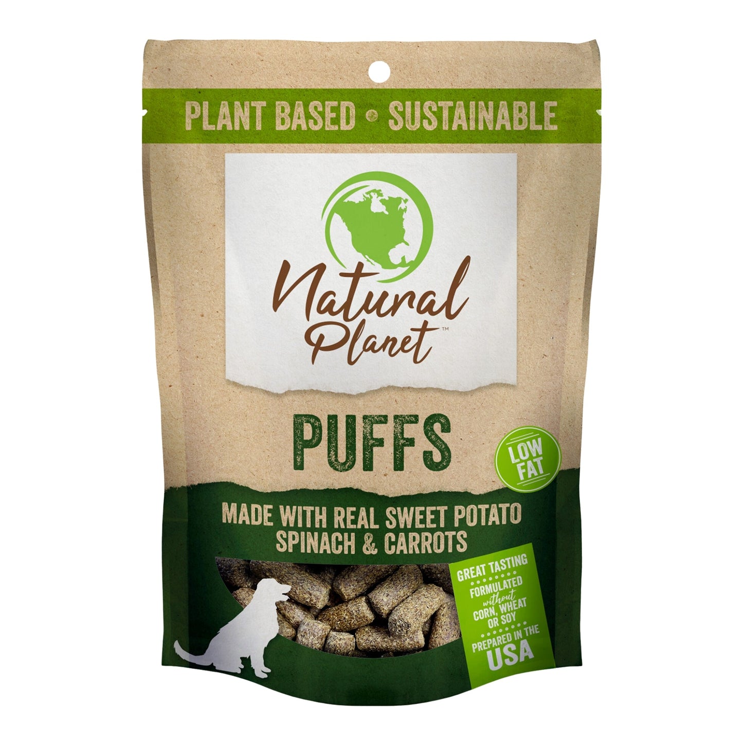 Natural Planet Dog Treat Veggie Puff 4oz.